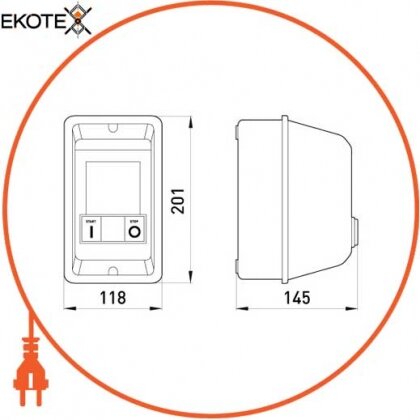 Enext i0100009 электромагнитный пускатель e.industrial.ukq.65b, 65а, 400v