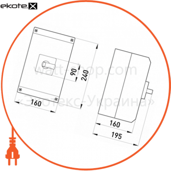 Enext i0360007 пакетный переключатель в корпусе e.industrial.sb.1-0-2.3.100, 3р, 100а (1-0-2)