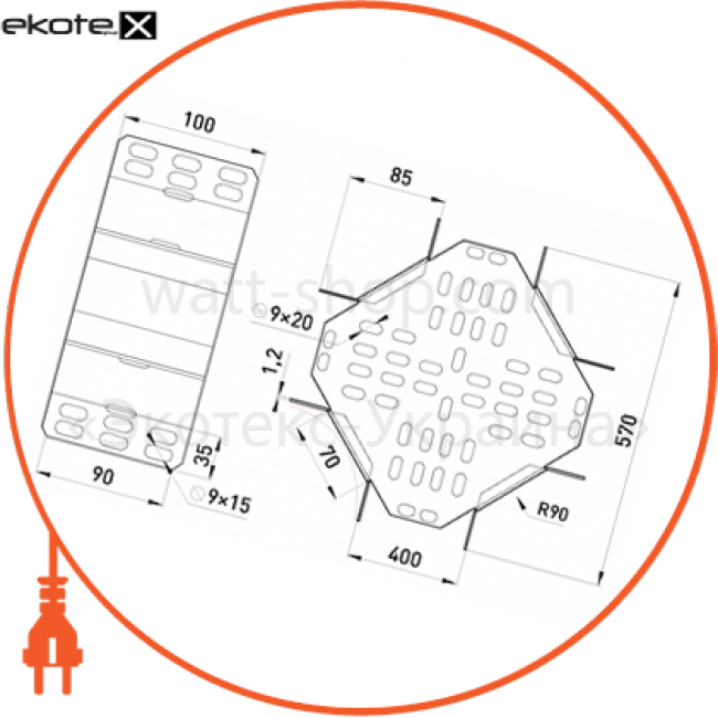 Enext 340-10 хрестовина 400х100 мм