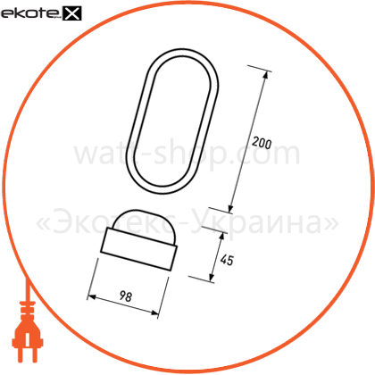 Eurolamp LED-NLS-12/55(F) eurolamp led светильник накладной овальный жкх 12w 5500k