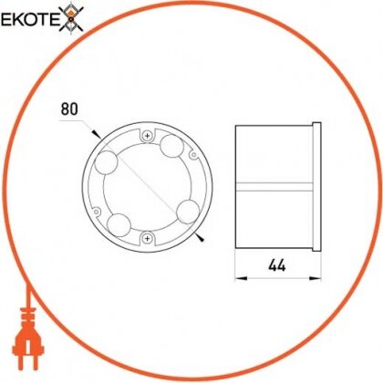 Enext s027006 коробка распределительная e.db.stand.206.d80 гипсокартон, металлический упор