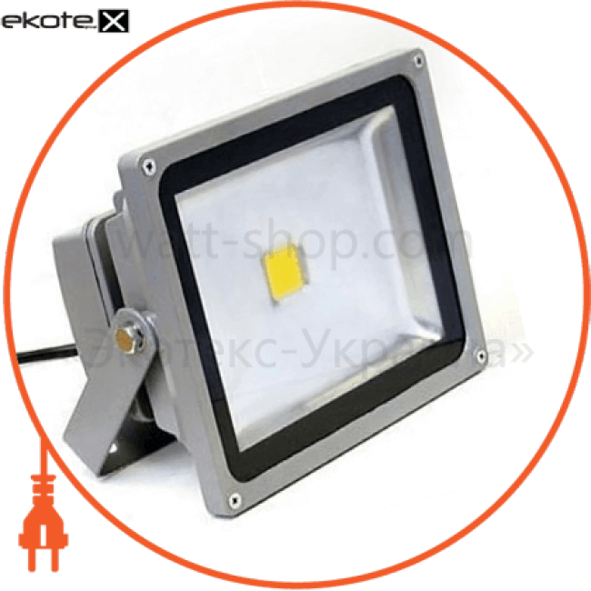 Optima 8020 прожектор led_alfa_50w_6500к_сірий (08020)