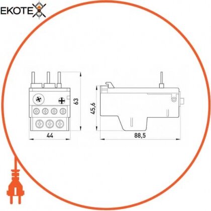 Enext i0110007 тепловое реле e.industrial.ukh.22.18, номин. ток 22а, гиап. регул. 12-18 а