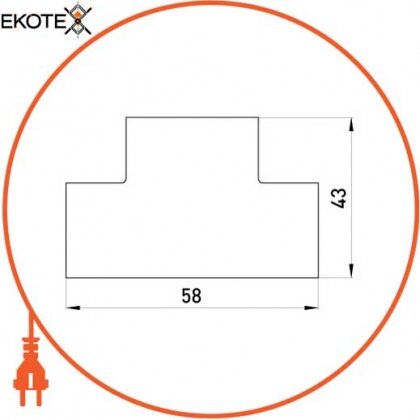 Enext s5033015 т-соединитель e.trunking.t.channel.stand.25.25 для короба 25х25мм