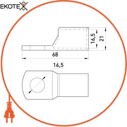 Enext s19009 медный луженый кабельный наконечник e.end.stand.c.150