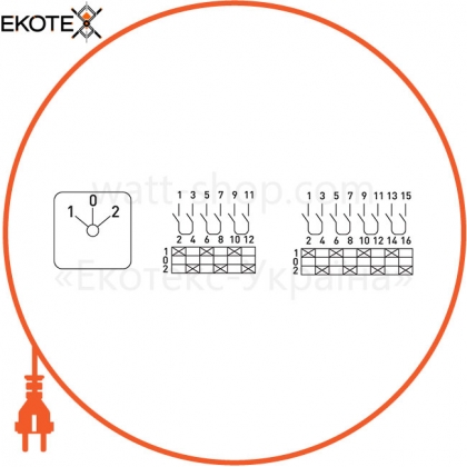 Enext i0360014 пакетный переключатель в корпусе e.industrial.sb.1-0-2.4.100, 3р+n, 100а (1-0-2)