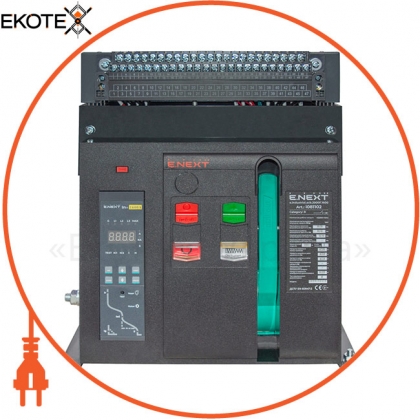Воздушный автоматический выключатель e.industrial.acb.2000F.1000, стационарный, 0,4кВ, 3Р, электронный расцепитель, мотор-привод и РН