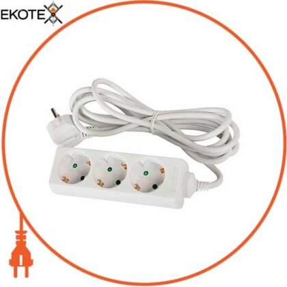 Enext s042004 удлинитель e.es.3.3.z.b 3 гнезда, 3м, с з/к, baby protect