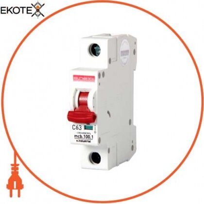Enext i0180009 модульный автоматический выключатель e.industrial.mcb.100.1. c63, 1 р, 63а, c, 10ка