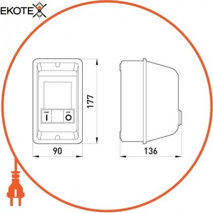 Enext i0100013 электромагнитный пускатель e.industrial.ukq.12mb.230v