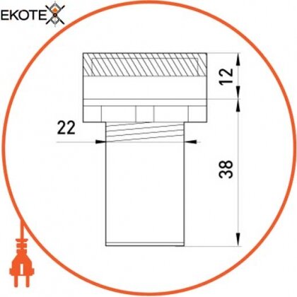 Enext s009007 индикатор e.pb.ad.stand.22.22.d.s. blue, синий