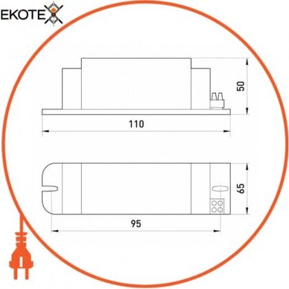 Enext l0440002 электромагнитный балласт e.ballast.hpl.125, для ртутных ламп 125 вт