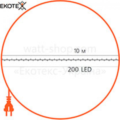 Гирлянда внутренняя DELUX STRING С 200LED 10m белый/прозрачный IP20