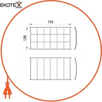 Enext l0400002 защитная решетка e.halogen.grill.500 для прожектора 500 вт