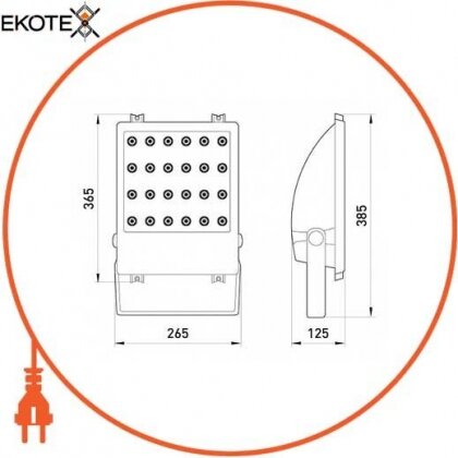 Enext l0800004 прожектор светодиодный e.light.led.102.24.24.6500.black 24вт черний