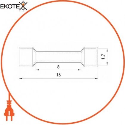 Enext s4036022 гильза соединительная изолированная e.splice.stand.rvt.1. red 0.5-1.5 кв. мм, красный