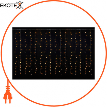 Гирлянда внутренняя DELUX CURTAIN С 256LED 3х2m тепл.бел/прозр IP20