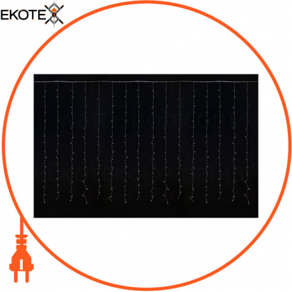 Гирлянда внутренняя DELUX CURTAIN С 256LED 3х2m тепл.бел/прозр IP20