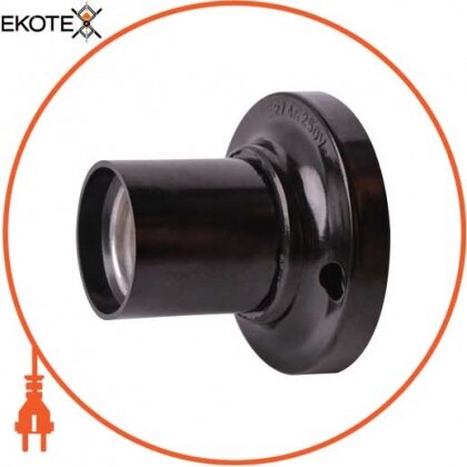 Enext s9100019 патрон бакелитовый e.lamp socket wall side.e27.bk.black, настенный е27, черный