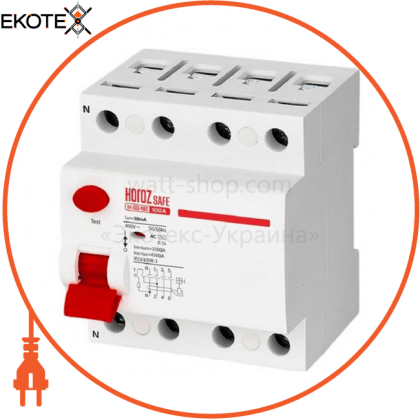 Horoz Electric 114-003-4100-010 дифференциальный автоматический выключатель 4р 100а 30ma 230v