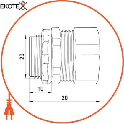 Enext s045003 ввод прямой e.met.dir.stand.sldx.12 для металлорукава 12мм (3/8)