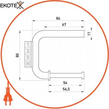 Enext p061002 скоба заземления e.bracket.earth.35