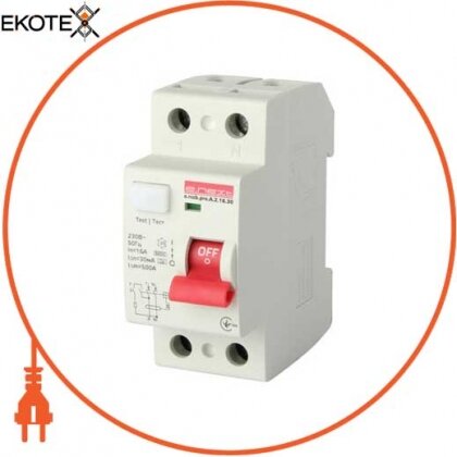 Enext p080001 выключатель дифференциального тока e.rccb.pro.a.2.16.30, 2р, 16а, 30ма, тип а