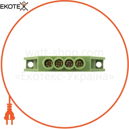 Шина нулевая e.bsi.pro.2.4 в изолированном корпусе универсальная зеленая