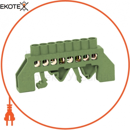 Шина нулевая e.bsi.pro.2.8 в изолированном корпусе универсальная зеленая