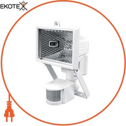 Enext l003009 светильник e.halogen.move.150.white 150вт, белый прожектор с датчиком движения