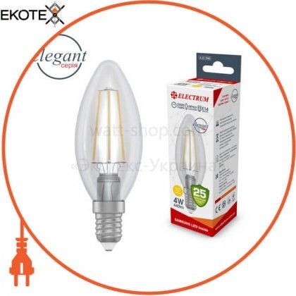 Electrum A-LC-1942 с37 4w gl lc- 33/4f е14 3000 rf elegant