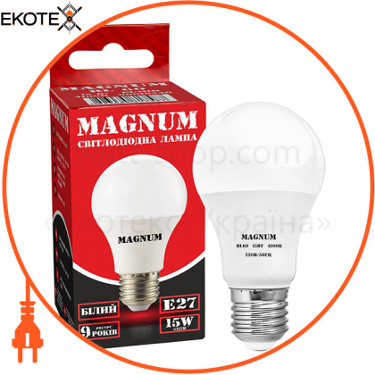 лампа светодиодная MAGNUM BL 60 15 Вт 4100K 220В E27