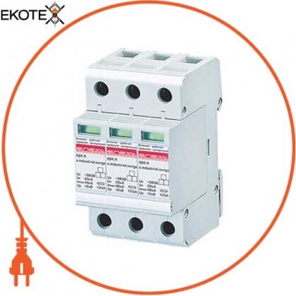 Enext i0340003 разрядник перенапряжения e.industrial.surge.spc.s.20.280.3, класс с, 3р, 280в