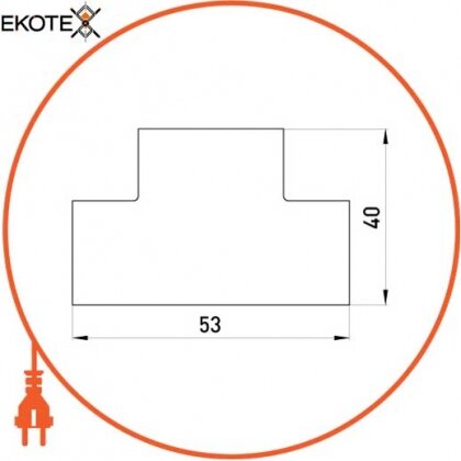 Enext s5033005 т-соединитель e.trunking.t.channel.stand.40.16 для короба 40х16мм