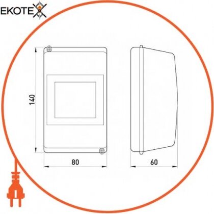 Enext CSU1034 корпус пластиковый 4-модульный e.plbox.stand.04, без дверцы