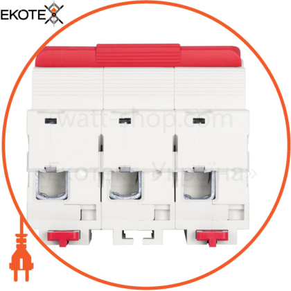 Модульний автоматичний вимикач e.mcb.stand.100.3.D80, 3р, 80А, D, 10кА