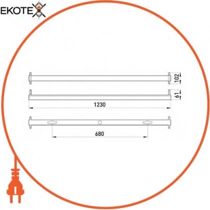 Enext l001004 светильник люминесцентный  e.lum.c.2.40 2х40w