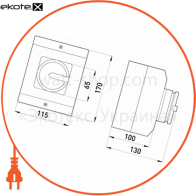 Enext i0360003 пакетный переключатель в корпусе e.industrial.sb.1-0.3.63, 3р, 63а (0-1)