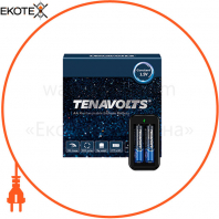 Комплект акумулятор літієвий TENAVOLTS AA 1850mAh 1.5V 2шт./уп з зарядним пристроєм.
