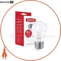 Лампа светодиодная MAXUS 1-LED-742 G45 5W 4100K 220V E27