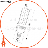 Enext l0380003 лампа энергосберегающая e.save.5u.e40.85.4200, тип 5u, патрон е40, 85w, 4200 к