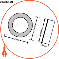 Ledex 102117 светодиодный светильник ledex, круг, накладной,  12w,  3000к тепло белый, матовое стекло, напряжение: ac100-265v, алюминий