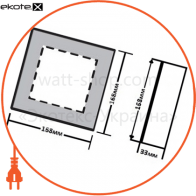 Ledex 102221 светодиодный светильник ledex, квадрат, накладной, 12w, 4000к нейтральный,