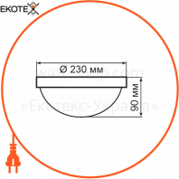 Светильник ERKA 1126 LED-G, настенно-потолочный, 12 W, 6000K, прозрачный, IP 20