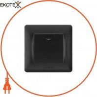 VIDEX BINERA Выключатель 1кл с подсветкой черный графит (VF-BNSW1L-BG) (20/120)