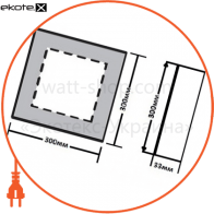 Ledex 102173 светодиодный светильник ledex, квадрат, накладной, 24w, 6500к, алюминий