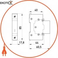 Enext i0330003 устройство для защиты от импульсных перенапряжений e.industrial.surge.spi.100.npe, класс в