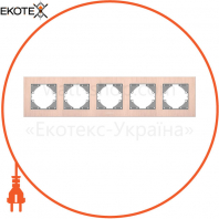 VIDEX BINERA Рамка мідний алюміній 5 постів горизонтальна (VF-BNFRA5H-CP) (6/48)