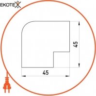 Enext s3033011 плоский угол e.trunking.blend.angle.stand.100.60 для короба 100х60мм