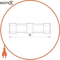 Enext p048003 гильзы соединительные изолированные e.tube.pro.ins.a.25.25 для провода 25 мм.кв.